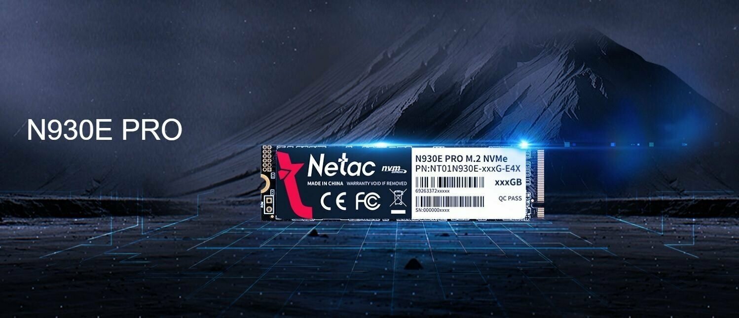 Внутренний SSD-накопитель Netac N930E 512GB Pro Series M2 2280, PCIe NVMe, 3D TLC/QLC, Черный NT01N930ES-256G-E2X - фото №3