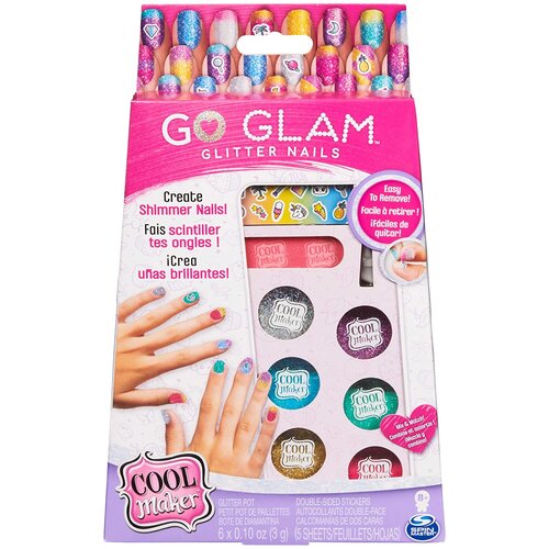 Cool MakerНабор косметики Go Glam Glitter nails spin master cool maker уникальный маникюрный салон go glam