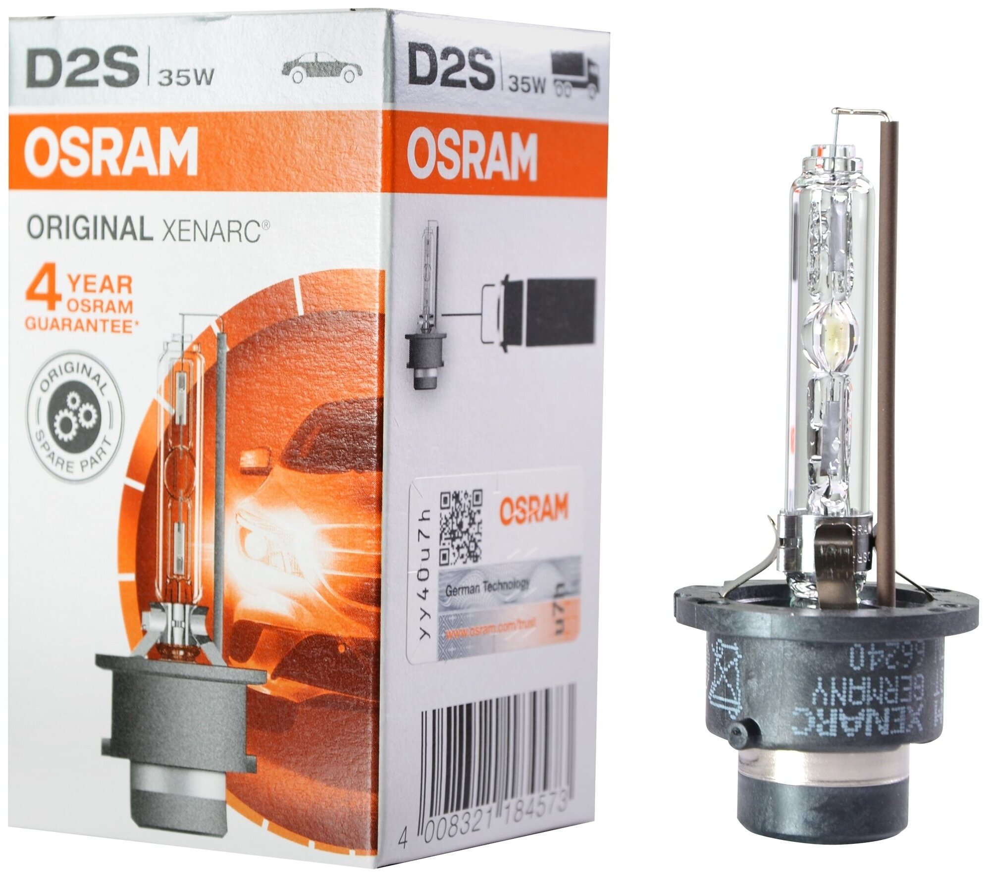 OSRAM Лампа ксенон Osram Original Xenarc, D2S, 4150K, 35W, коробка, 1 шт 66240