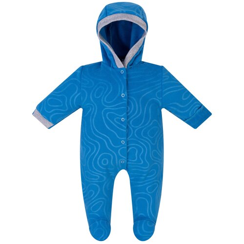 фото Комбинезон детский,флисовый,263т(рост ш см), утенок, размер 52(рост 80 см) синий_волна