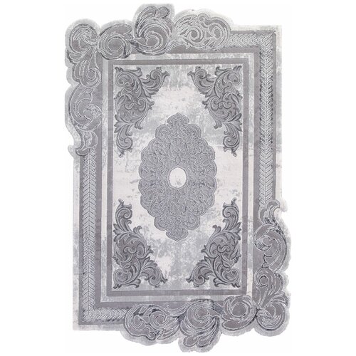 Ковер 00856G - GREY / GREY - Прямоугольник - коллекция SAFIR 0.78x1.50