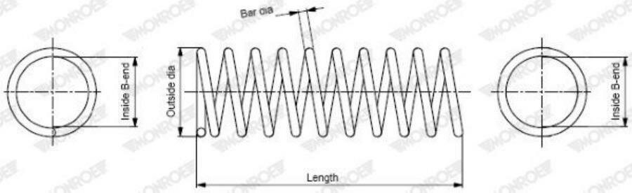 MONROE SP2483 Пружина подвески FORD FOCUS TURNIER 10/98-