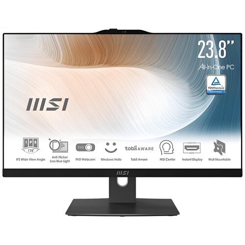 Моноблок MSI Modern AM242TP 12M-086XRU 9S6-AE0711-097 CORE i5 1700 MHz 1240P16384Mb512 Gb SSD2381920x1080Нет Без ОС 12280000₽