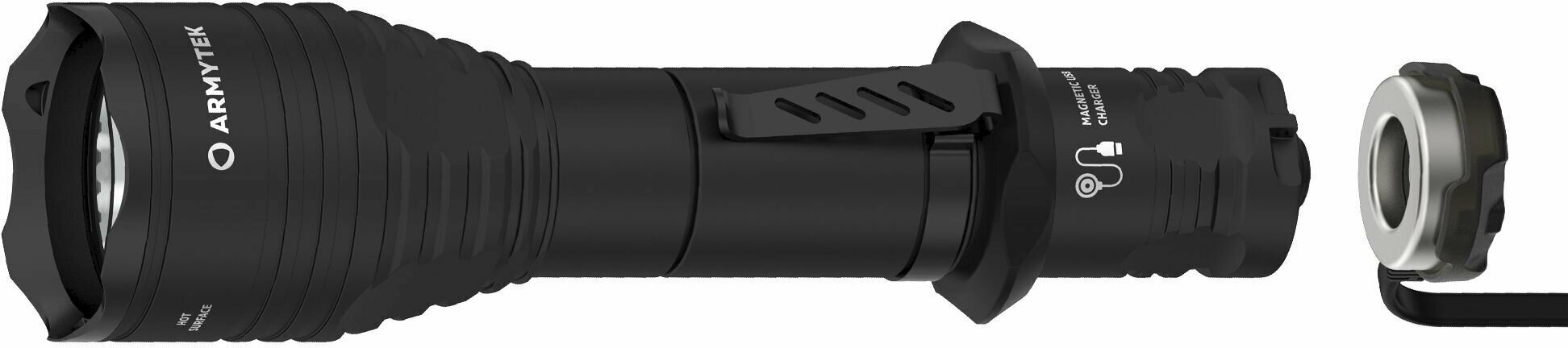 Ручной фонарь ARMYTEK Viking Pro Magnet USB, черный / белый [f07701w] - фото №2