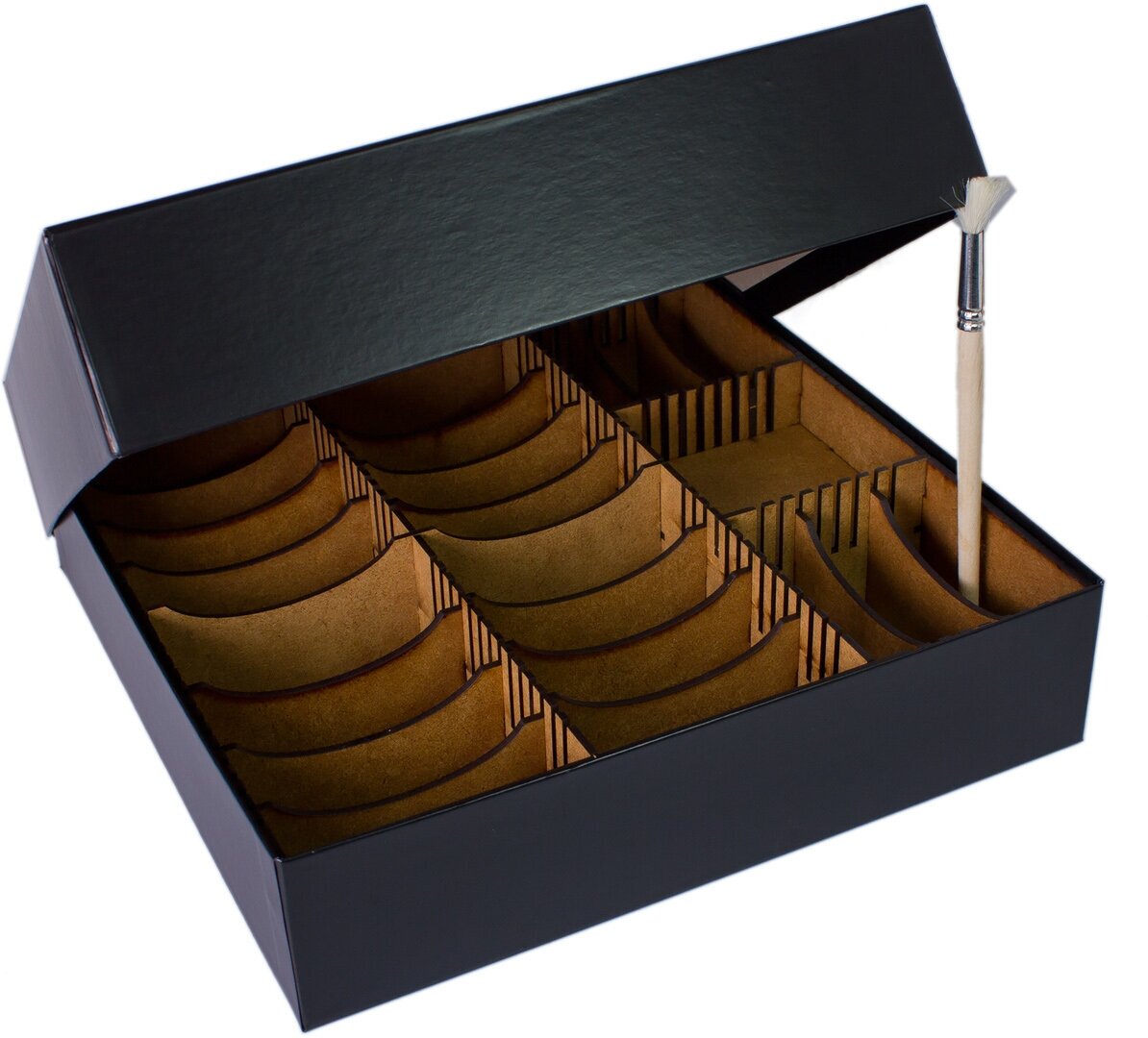 Собранный органайзер для карт в черной коробке 30х30х7.5 см / Собранный органайзер и коробка - фотография № 1