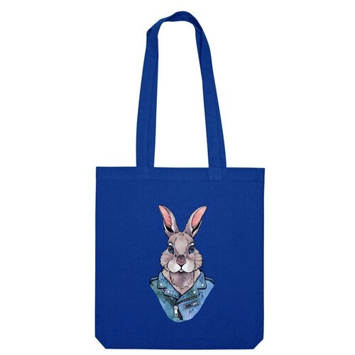 Сумка шоппер Us Basic, синий мужская футболка кролик в куртке косухе 2xl серый меланж