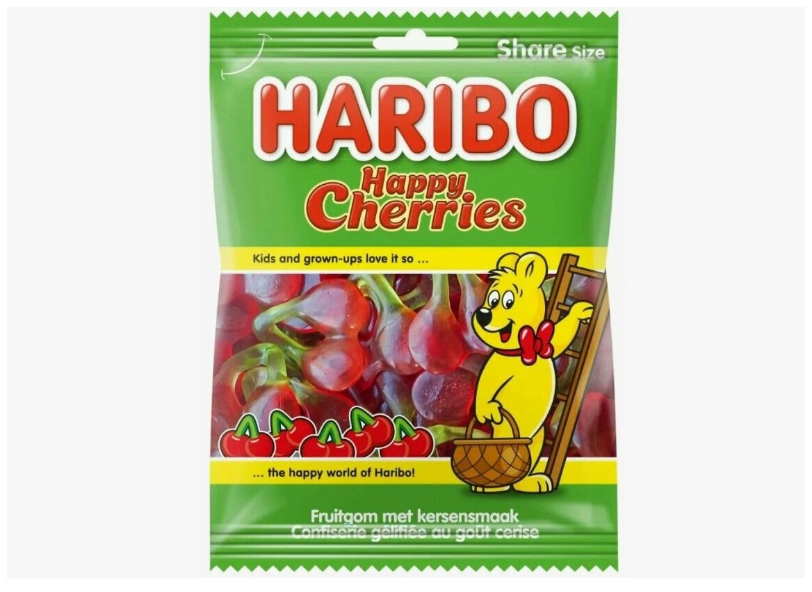 Жевательный мармелад HARIBO Happy Cherries 1 уп. 175 гр.