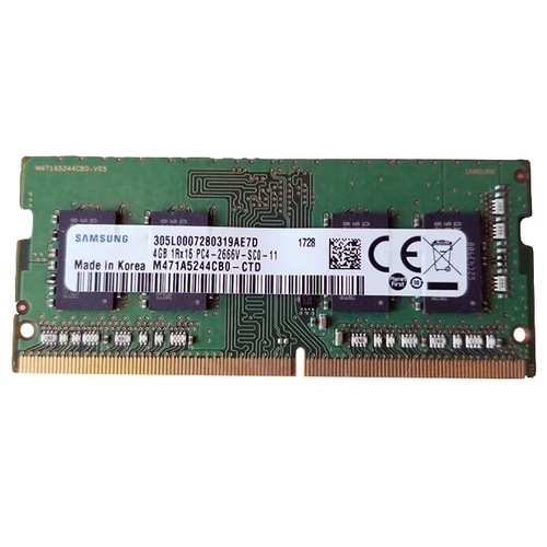 Оперативная память Samsung 4 ГБ DDR4 2666 МГц SODIMM CL19 M471A5244CB0-CTD оперативная память samsung 4 гб ddr4 2666 мгц sodimm cl19 m471a5244cb0 ctd