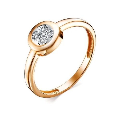 Алькор Золотое кольцо с бриллиантом 14772-100, размер 18