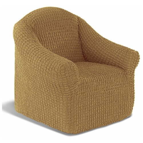 фото Чехол на кресло универсальный на резинке karbeltex - горчичный