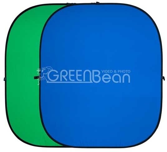 Двухсторонний тканевый фон хромакей GreenBean Twist 180 х 210 B/G