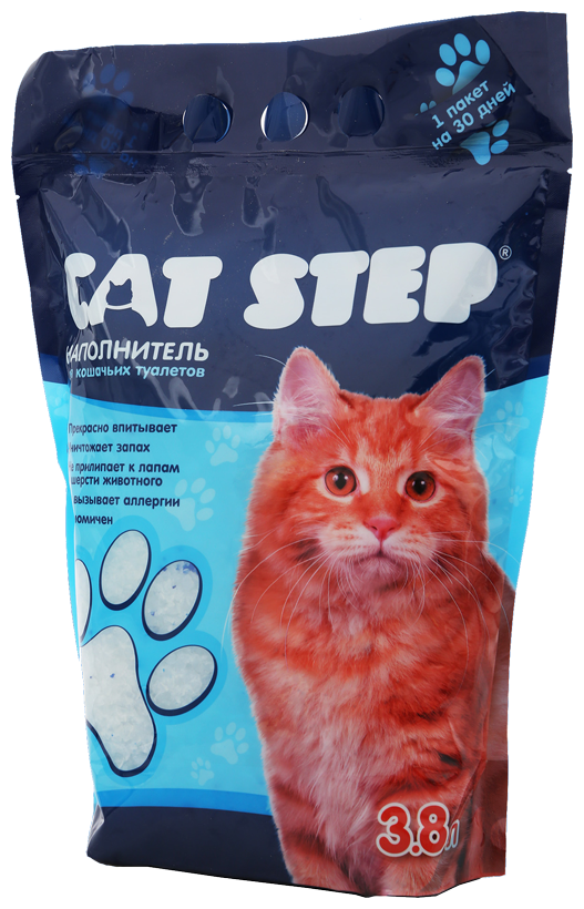 Наполнитель Cat Step впитывающий силикагель
без запаха 1,67кг 3,8 л - фото №5