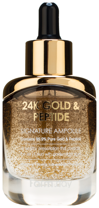 Farmstay 24K Gold & Peptide Signature Ampoule Ампульная сыворотка для лица с золотом и пептидами, 35 мл