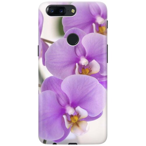 фото Cиликоновый чехол на oneplus 5t / ванплюс 5т с принтом "сиреневые орхидеи" gosso