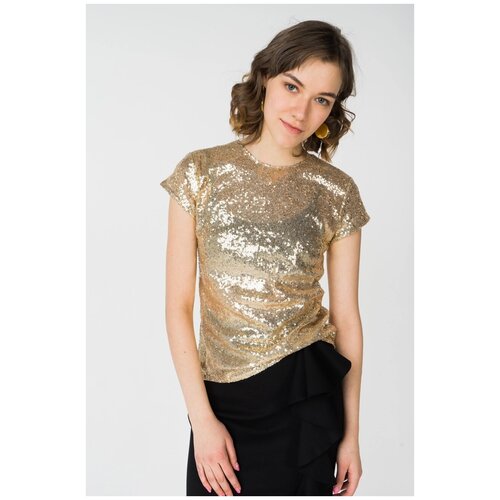 фото Футболка t-skirt, размер 46, золотой