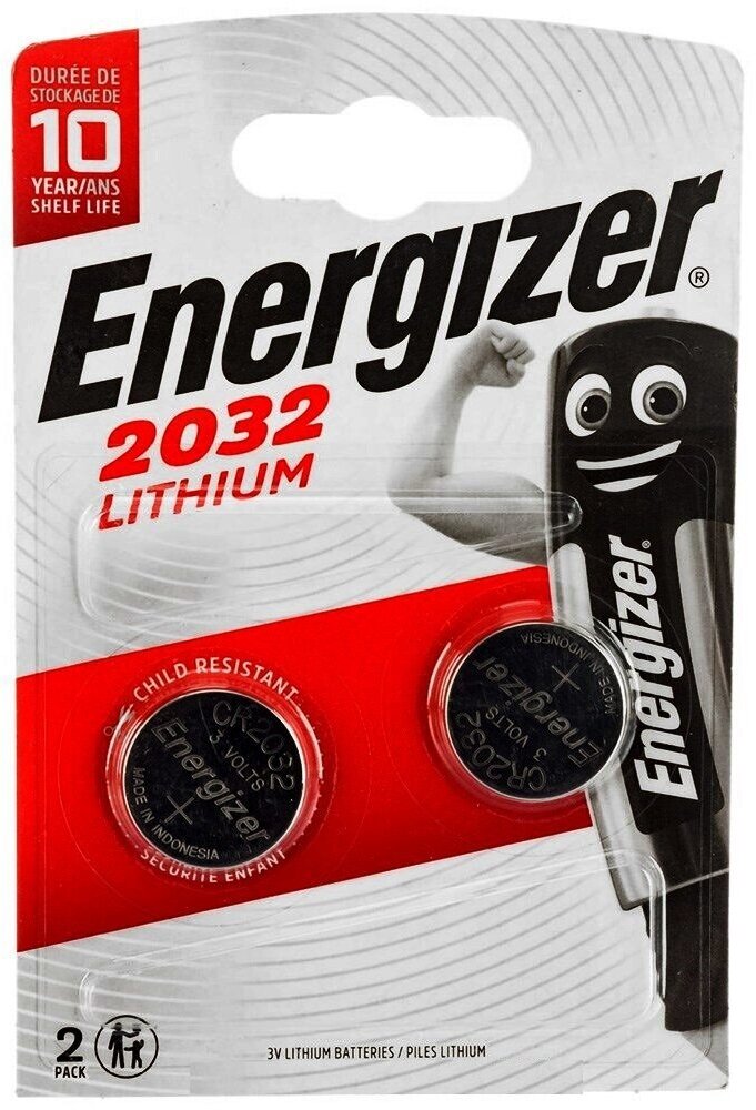 Батарейка Energizer CR2032, 2 шт.