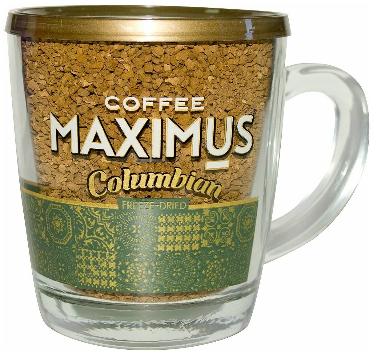 Кофе сублимированный в стеклянной кружке "Columbian" ТМ Maximus 70г, 1 шт. - фотография № 1