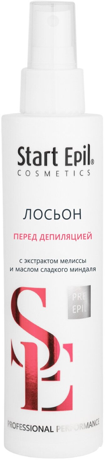 Start Epil Лосьон перед депиляцией с экстрактом мелиссы и маслом миндаля, 200 мл