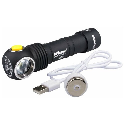 Ручной фонарь ArmyTek Wizard v3 XP-L Magnet USB + 18650 Li-Ion (белый свет) черный