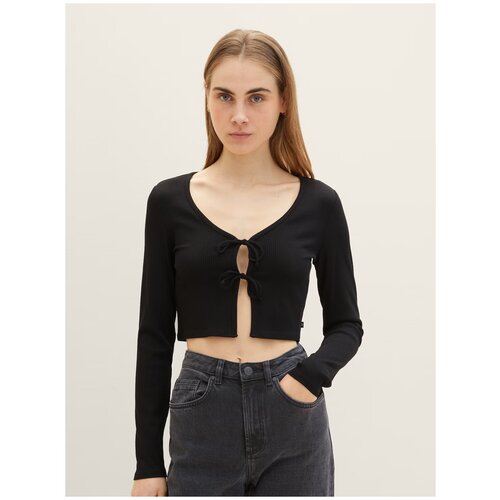 фото Лонгслив tom tailor для женщин синий, размер m (46)