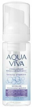 ROMAX Мицеллярный мусс Aqua Viva для лица Очищающий для всех типов кожи, 150 мл