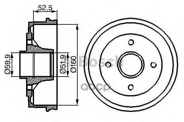 Барабан Тормозной Bosch арт. 0 986 477 061