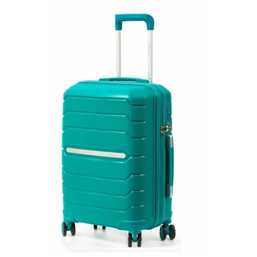фото Чемодан supra luggage, пластик, водонепроницаемый, 35 л, размер s, зеленый, бирюзовый