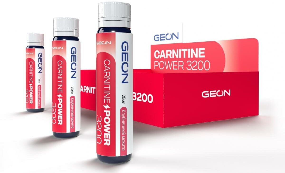 GEON L-карнитин Power 3200 мг, 500 мл., клубничный мохито