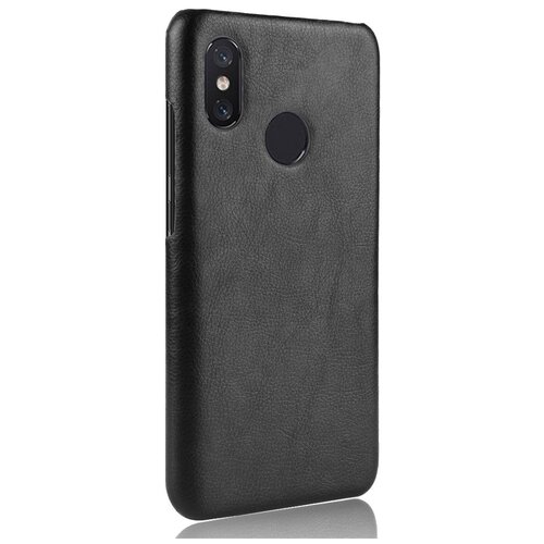 фото Чехол панель бампер mypads для xaomi 8th anniversary edition / xiaomi mi 8/ mi 8 explorer edition элегантный тонкий на пластиковой основе с дизайном под кожу крокодила черный