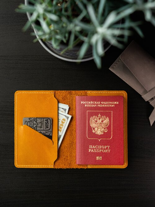 Обложка для паспорта FILIN GOODS, желтый