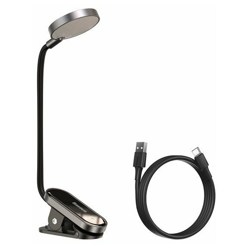 Лампа для чтения на прищепке Baseus Comfort Reading Mini Clip Lamp - Темно-серая (DGRAD-0G)