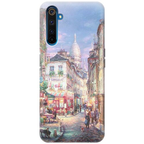 фото Re:pa чехол - накладка artcolor для realme 6 pro с принтом "пейзаж монмартра"