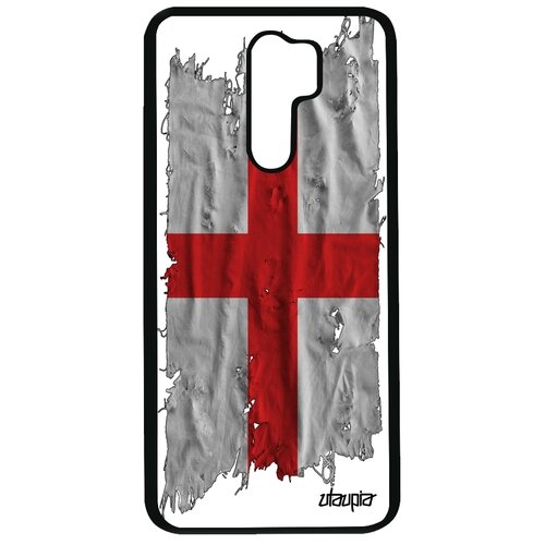 фото Чехол для телефонов redmi 9, "флаг англии на ткани" патриот страна utaupia