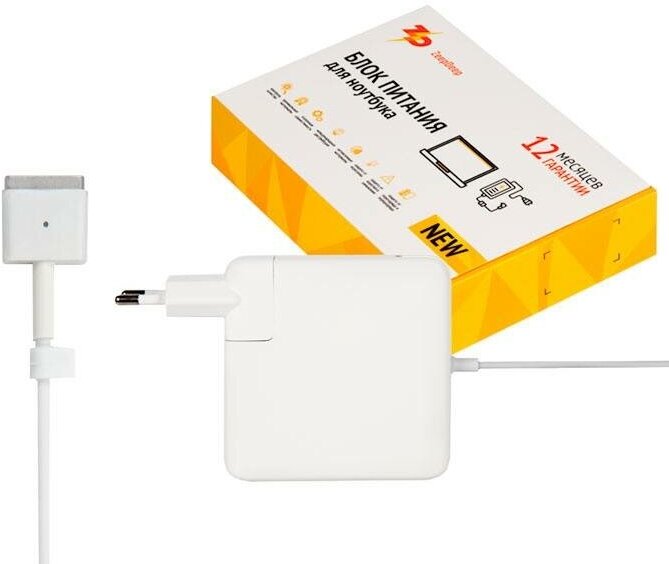 Блок питания (зарядка) ZeepDeep для MacBook Pro Retina A1425 A1398, 85W MagSafe 2 20V 4.25A