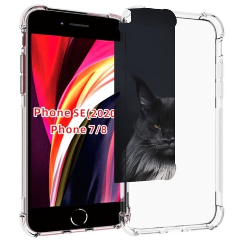 Чехол MyPads кошка мейн кун 2 для iPhone 7 4.7 / iPhone 8 / iPhone SE 2 (2020) / Apple iPhone SE3 2022 задняя-панель-накладка-бампер чехол mypads крутая кошка в очках для iphone 7 4 7 iphone 8 iphone se 2 2020 apple iphone se3 2022 задняя панель накладка бампер