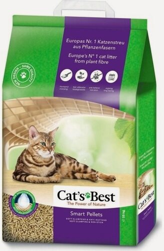 Изображение товара Наполнитель Cat's Best для кошачьих туалетов Smart Pellets древесный, комкующийся (10 кг/20 л)
