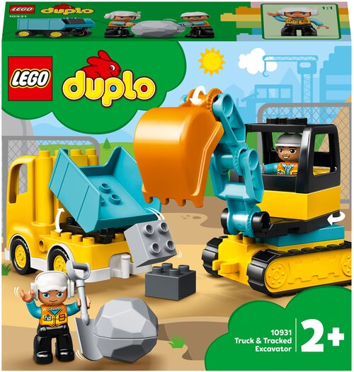 Конструктор LEGO DUPLO Town 10931 Грузовик и гусеничный экскаватор, 20 дет.