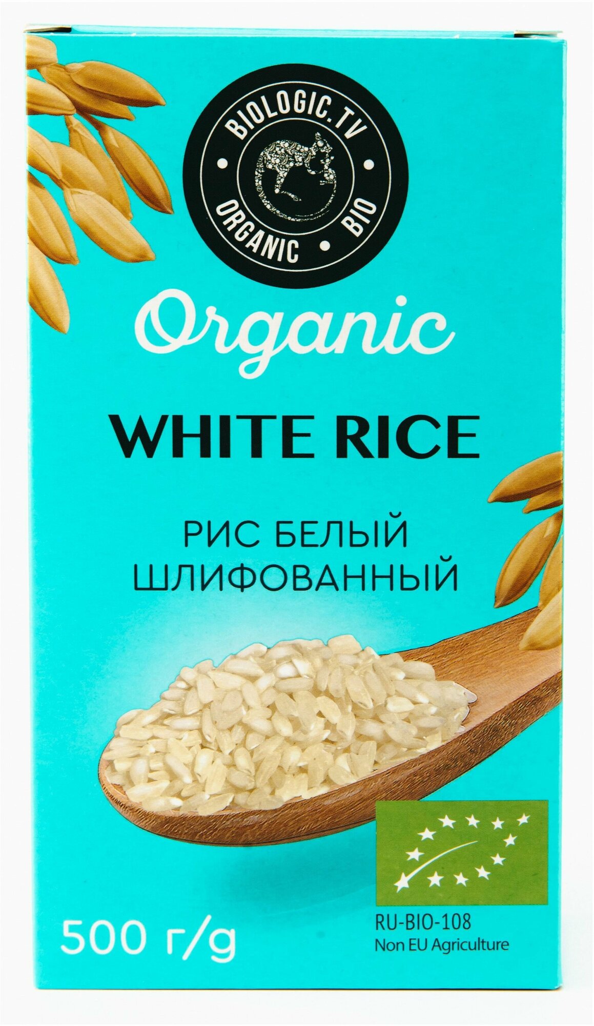 Рис белый BIOLOGIC.TV шлифованный, 500 г, 4 шт