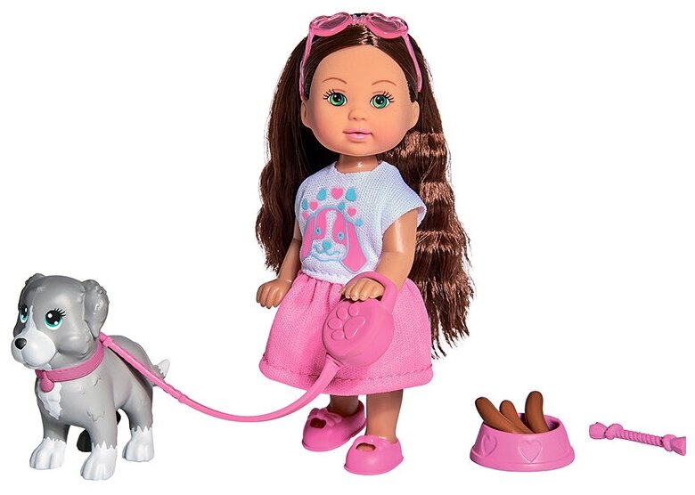 Кукла Simba Evi серии Holiday с собачкой и аксессуарами 12 см 5733272