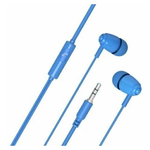Наушники внутриканальные c микрофоном Perfeo ALTO-M синие 2 шт 44700₽