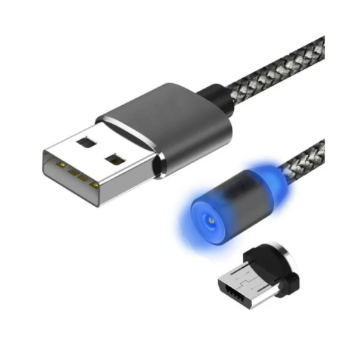 Магнитный кабель для зарядки телефона Micro-USB lighting led light data for iphone samsun 5a magnetic cable micro usb type c data line 90 degree elbow fast charger