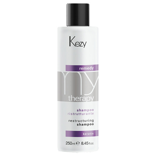 KEZY шампунь My Therapy Remedy Keratin Restructuring, 250 мл kezy флюид реструктурирующий с кератином restructuring essence 8х10мл линия mytherapy remedy keratin