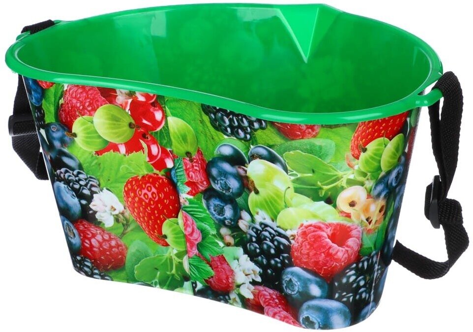 Лукошко для сбора ягод корзинка для фруктов, 3 л зеленый - фотография № 2