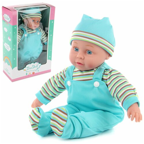 Пупс Lisa Doll 40 см голубой костюм 97046