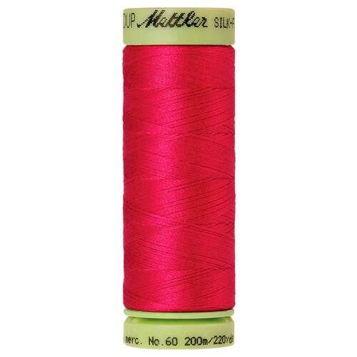 Нить для машинного квилтинга SILK-FINISH COTTON 60, 200 м 100% хлопок 1421 Fuschia ( 9240-1421 )