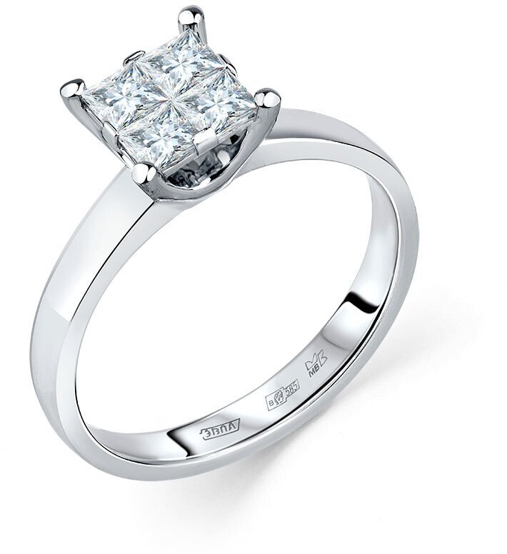 Кольцо, белое золото, 585 проба, бриллиант