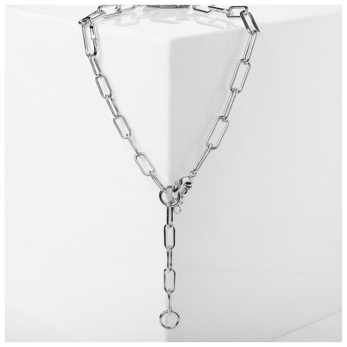 фото Кулон "цепь" круглый замок, цвет серебро ,36см queen fair