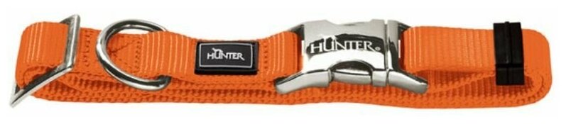 Hunter ошейник для собак ALU-Strong L (45-65 см) нейлон с металлической застежкой оранжевый - фотография № 13