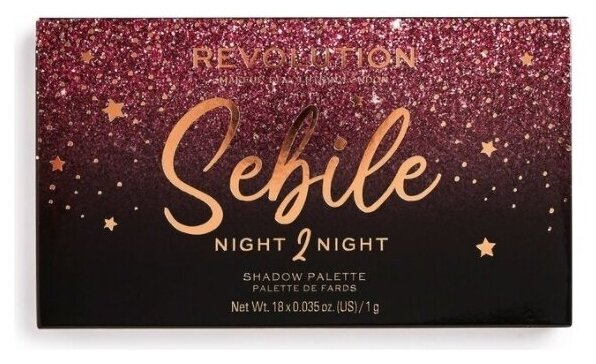 Тени для век Makeup Revolution Палетка теней для век Sebile Night 2 Night