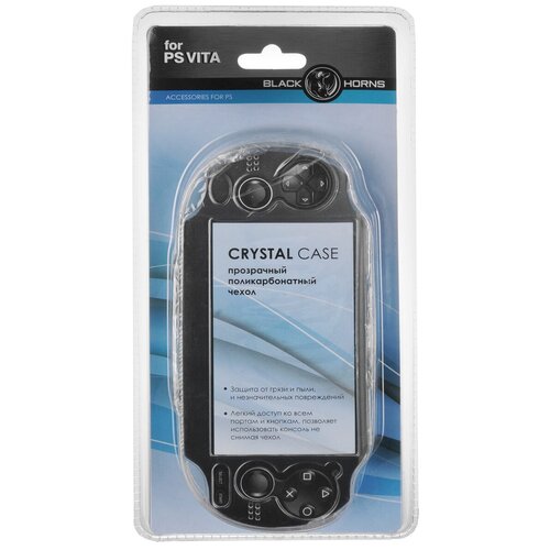 Чехол для PS Vita Black Horns прозрачный пластмассовый (BH-PSV0202) бампер для ipad2 black horns bh id2201 r черный